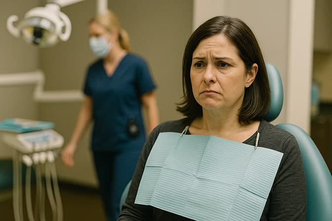 Patient waiting and observing activity around them